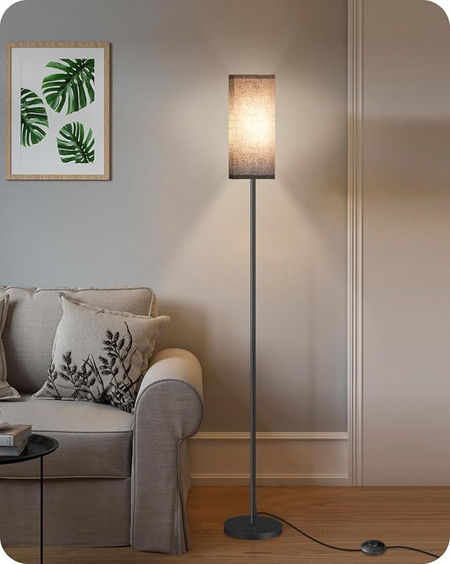 Floor Lamp, Pole Lamp with Foot Switch, Modern Standing Lamp Lampshade, Minimalist Freestanding Lamp (Bulb Not Included), for Living Room, Bedroom Office FCC Listed, Black B07LD05 - LeafyLoom