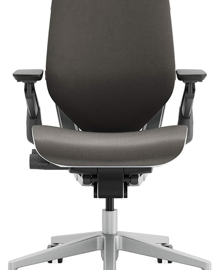 Steelcase Gesture Office Chair - Ergonomic Work Chair with Wheels for Carpet - Comfortable Office Chair - Intuitive-to-Adjust Chairs for Desk - 360-Degree Arms - Graphite Gray Fabric - LeafyLoom