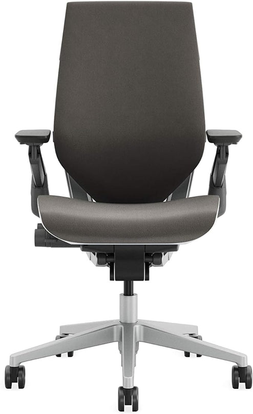 Steelcase Gesture Office Chair - Ergonomic Work Chair with Wheels for Carpet - Comfortable Office Chair - Intuitive-to-Adjust Chairs for Desk - 360-Degree Arms - Graphite Gray Fabric - LeafyLoom