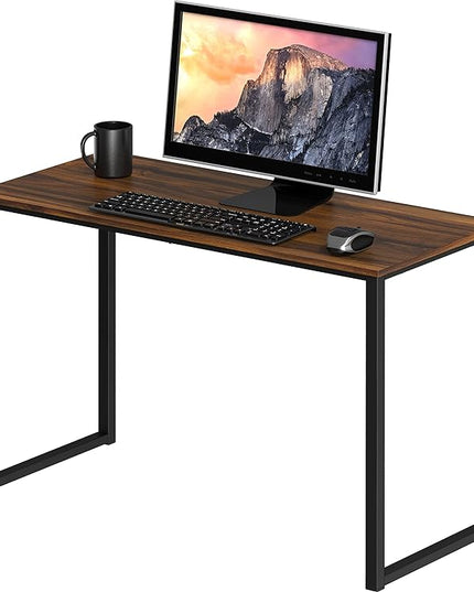 SHW Home Office 32-Inch Computer Desk, Walnut - LeafyLoom