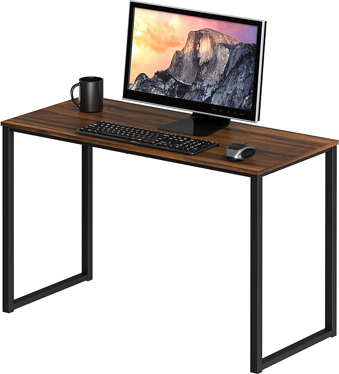SHW Home Office 32-Inch Computer Desk, Walnut - LeafyLoom