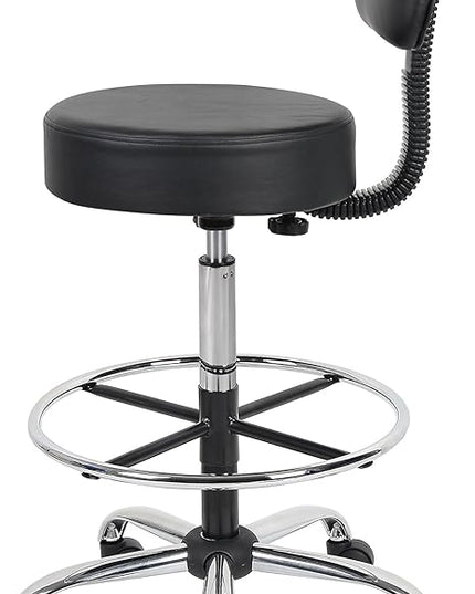 Boss Office Products Be Well Medical Spa Drafting Sool with Back in Black - LeafyLoom