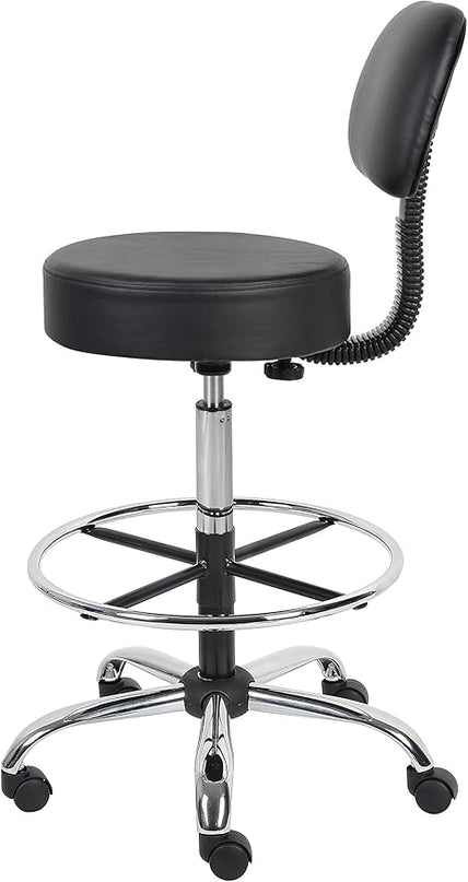 Boss Office Products Be Well Medical Spa Drafting Sool with Back in Black - LeafyLoom