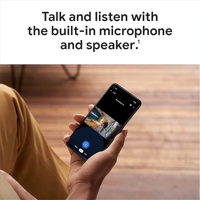 Google indoor Nest Security Cam 1080p (Wired) - 2nd Generation - Snow GoogleLLC