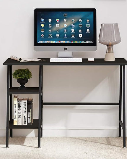 VECELO 43 Inch Computer Modern Student Writing home-office, Ladder Desk, Black - LeafyLoom