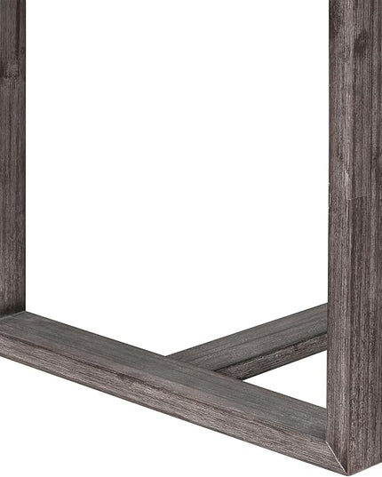 5 Piece Farmhouse Counter Height Dining, Wooden Set with 1 Rectangular Table and 4 Upholstered Chairs for Small Spaces Eat-in Kitchen, Gray - LeafyLoom
