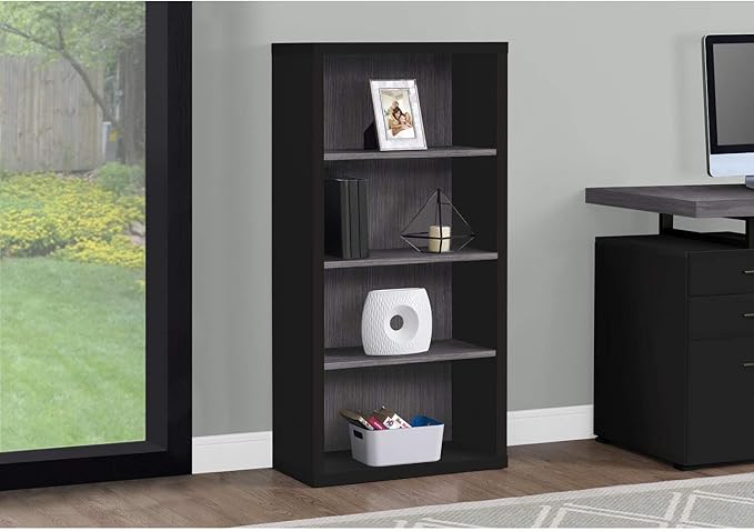 Monarch Specialties Bookcase, Black - LeafyLoom