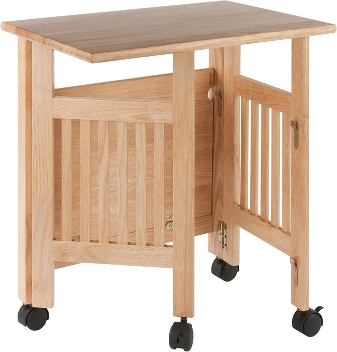 Winsome Mission 2-Shelf Wood Mobile Printer Stand, Brown (81628) - LeafyLoom