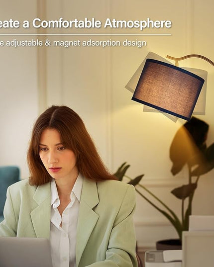 BoostArea Floor Lamp for Living Room,Arc Floor Lamp with Remote Control,Stepless Dimmable Brightness & Colors Temperature 2700k-6500k,Modern Standing Lamp for Bedroom Study Room Office,Blue - LeafyLoom