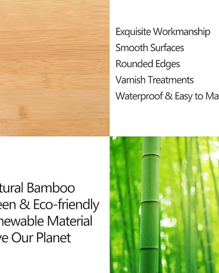 Bamboo Bookshelf, 4 Tier Ladder Shelf, Freestanding Storage Shelf Rack for Bathroom, Kitchen, Living Room - LeafyLoom