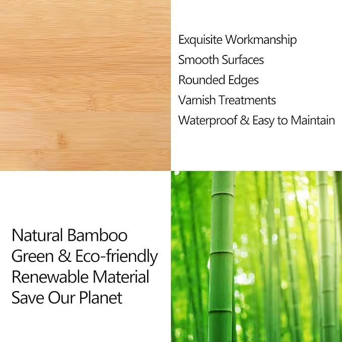 Bamboo Bookshelf, 4 Tier Ladder Shelf, Freestanding Storage Shelf Rack for Bathroom, Kitchen, Living Room - LeafyLoom