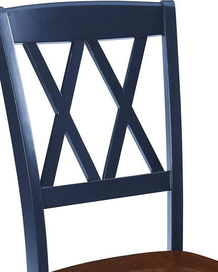 Crosley Furniture Shelby Dining Chairs (Set of 2), Navy - LeafyLoom
