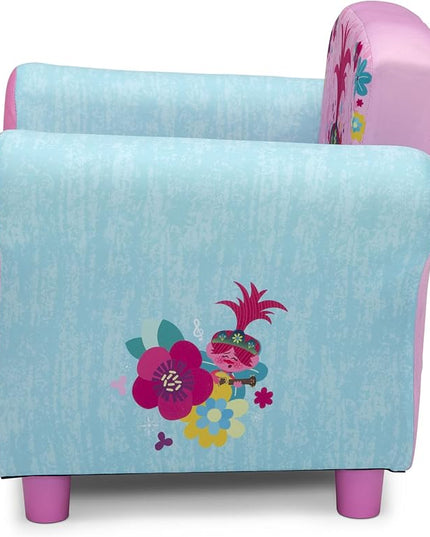 Delta Children Kids Character Upholstered Chair, Trolls World Tour - LeafyLoom