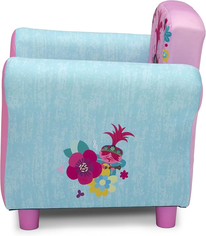 Delta Children Kids Character Upholstered Chair, Trolls World Tour - LeafyLoom