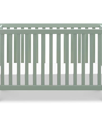 Carter's by DaVinci Colby 4-in-1 Low-Profile Convertible Crib in Light Sage, Greenguard Gold Certified - LeafyLoom