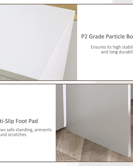 NicBex Kimberly-DW-00214-LWJ Home Office Desks, 46"x15.75"x29.25", White - LeafyLoom