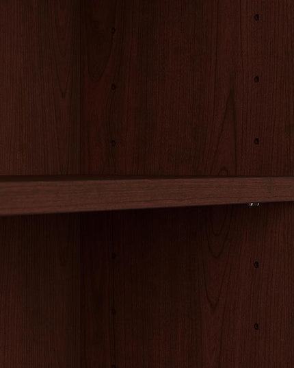 Bush Furniture Universal Small 2 Shelf Bookcase in Vogue Cherry, Low Bookshelf for Home Office or Living Room - LeafyLoom