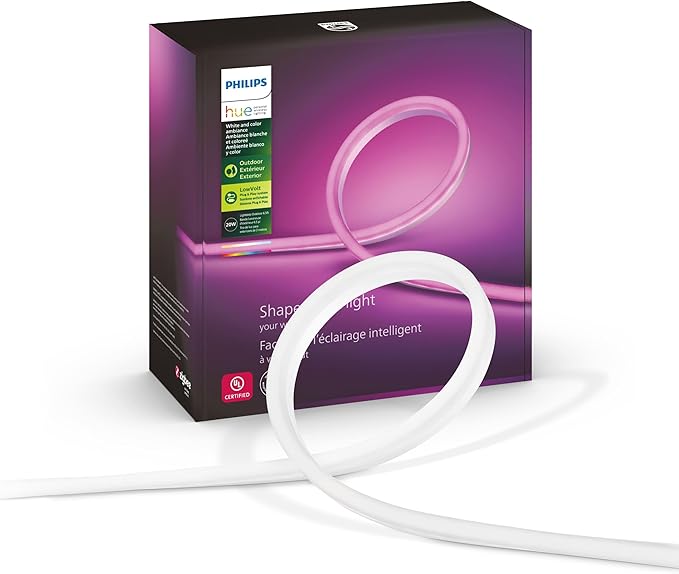 Philips Hue Outdoor 7-Foot Smart LED Light Strip - White and Color Ambiance - 1 Pack - Requires Hue Bridge - Weatherproof - Control with Hue App - Works with Alexa, Google Assistant and Apple HomeKit PhilipsHue