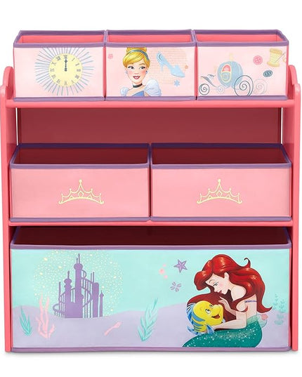Delta Children Design & Store 6 Bin Toy Storage Organizer, Disney Princess - LeafyLoom