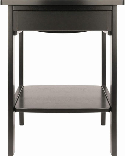 Winsome Basics Solid Wood End Table Nightstand - LeafyLoom