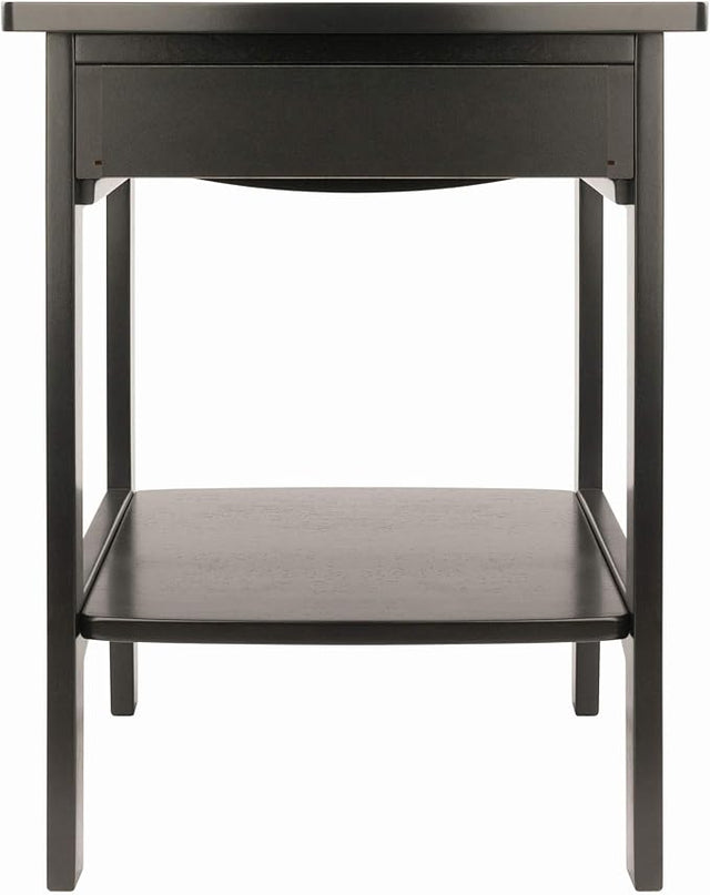 Winsome Basics Solid Wood End Table Nightstand - LeafyLoom