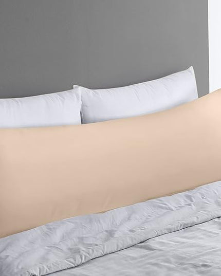 Utopia Bedding Full Body Pillow for Adults (Beige, 20 x 54 Inch), Long Pillow for Sleeping, Large Pillow Insert for Side Sleepers - LeafyLoom