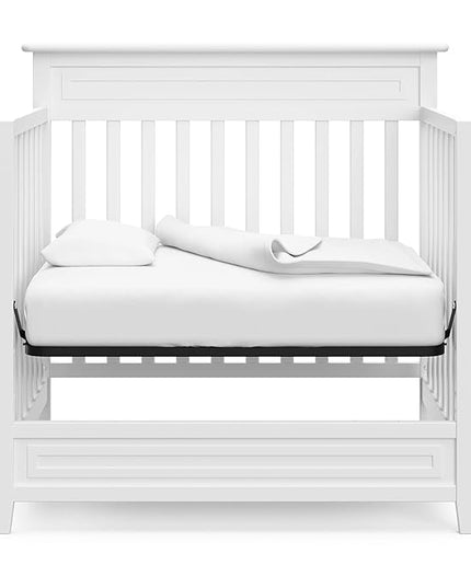 Storkcraft Petal 4-in-1 Convertible Mini Crib (White) – GREENGUARD Gold Certified, Converts to Daybed and Twin-Size Bed, Includes Bonus 2.75-inch Mini Crib Mattress, Mini Crib with Mattress Included - LeafyLoom