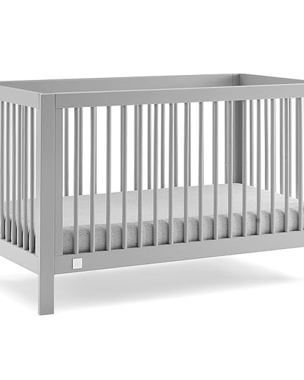 GAP babyGap Charlie 6-in-1 Convertible Crib - Greenguard Gold Certified, Grey - LeafyLoom