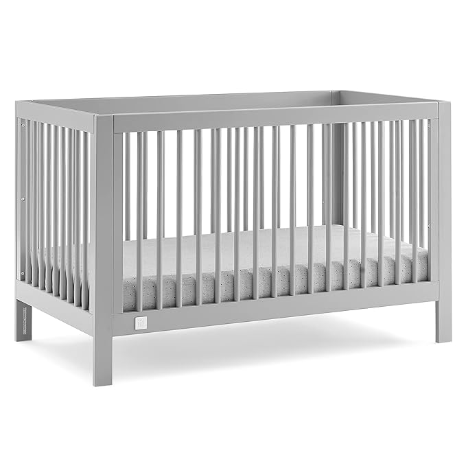 GAP babyGap Charlie 6-in-1 Convertible Crib - Greenguard Gold Certified, Grey - LeafyLoom