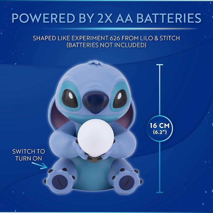Paladone Stitch Light - Officially Licensed Lilo and Stitch Lamp, Disney Collectible Gift, Bedside Table Bedroom Night Light Decor - LeafyLoom