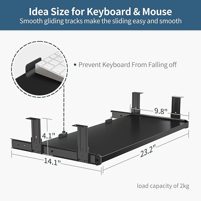 BANTI 48" x 24" Height Adjustable Electric Standing Desk with Keyboard Tray, Sit Stand up Desk with Splice Board, Black Frame/Black Top - LeafyLoom