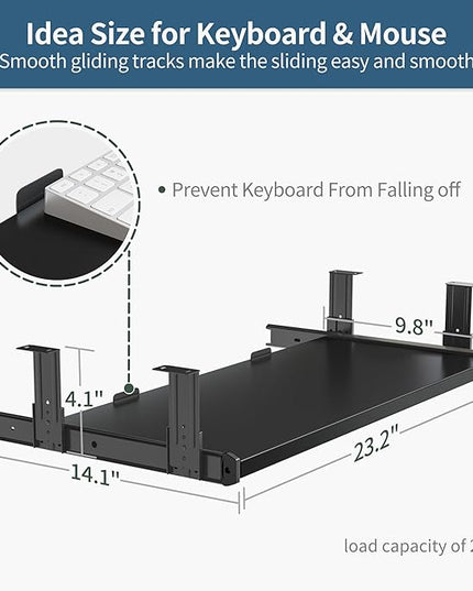 BANTI 55" x 24" Height Adjustable Electric Standing Desk with Keyboard Tray, Sit Stand up Desk with Splice Board, Black Frame/Black Top - LeafyLoom