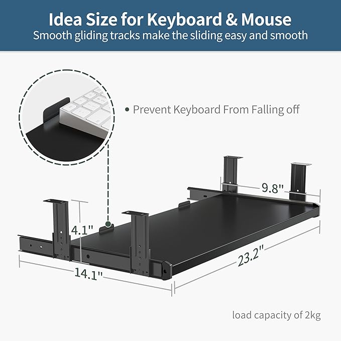 BANTI 55" x 24" Height Adjustable Electric Standing Desk with Keyboard Tray, Sit Stand up Desk with Splice Board, Black Frame/Black Top - LeafyLoom