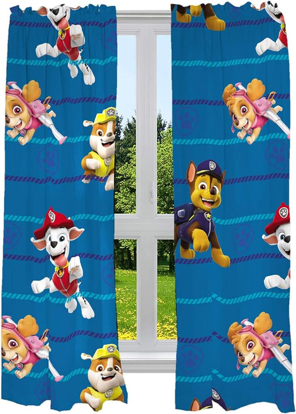 Franco Paw Patrol Kids Room Decor Bundle with Area Rug (69 in x 52 in) and Window Curtains (82 in x 63 in) - LeafyLoom