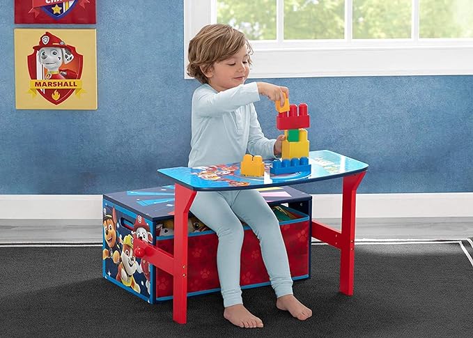 Delta Children Kids Convertible Activity Bench - Greenguard Gold Certified, Nick Jr. PAW Patrol - LeafyLoom
