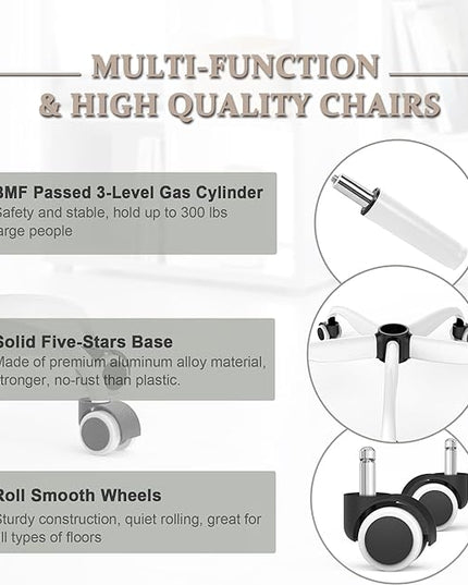 Mimoglad Office Chair, High Back Ergonomic Desk Chair with Adjustable Lumbar Support and Headrest, Swivel Task Chair with flip-up Armrests for Guitar Playing, 5 Years Warranty - LeafyLoom