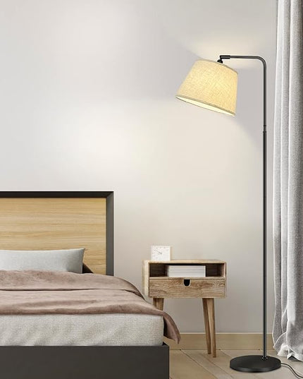 Floor Lamp with 3 Color Temperatures for Living Room Bedroom Office, 12W LED Bulb included, Modern Standing Lamp Tall Bright Corner Floor Lamp with Shade - LeafyLoom