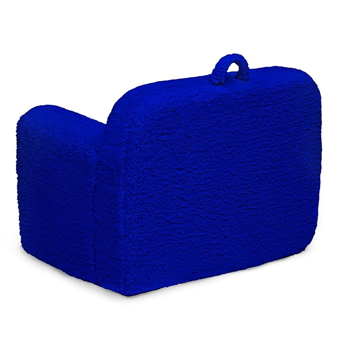 Delta Children Cozee Sherpa Chair, Royal Blue - LeafyLoom