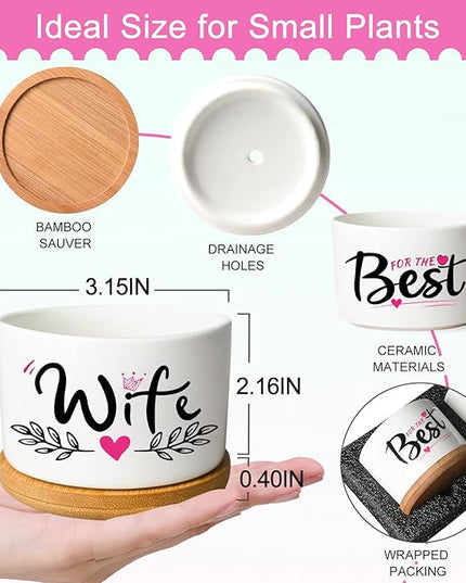 for Wife, Mothers Day Wife Gifts from Husband or Kids, Romantic Wife Gifts Birthday Gifts for Wife, Anniversary Wife Gifts Pretty Best Wife Ever Gifts - LeafyLoom