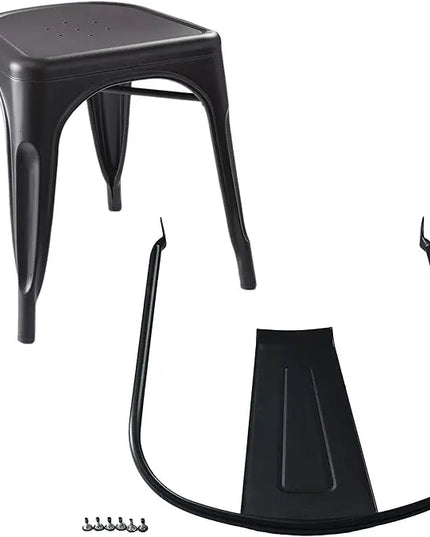 Amazon Basics 33DC01S4-BK Chair, 4 Pack, 20.1"D x 17.1"W x 33.5"H, Matte Black - LeafyLoom