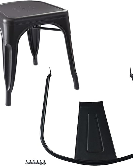 Amazon Basics 33DC01S4-BK Chair, 4 Pack, 20.1"D x 17.1"W x 33.5"H, Matte Black - LeafyLoom