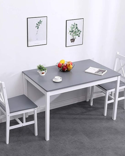 sogesfurniture 5 Piece Kitchen Dining Room Table Sets for 4, Modern Space-Saving Dining Furniture, Pastoral Rectangular Dining Table Furniture Set for Kitchen, Dining Room - LeafyLoom