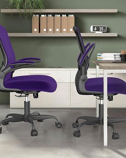 Office Chair, Ergonomic Desk Chair with Adjustable Lumbar Support, High Back Mesh Computer Chair with Flip-up Armrests-BIFMA Passed Task Chairs, Executive Chair for Home Office - LeafyLoom