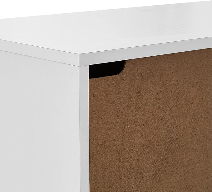 Panana Sideboard Buffet Cabinet Kitchen Storage Cabinet Living Room 4 Doors Console Table (White) - LeafyLoom
