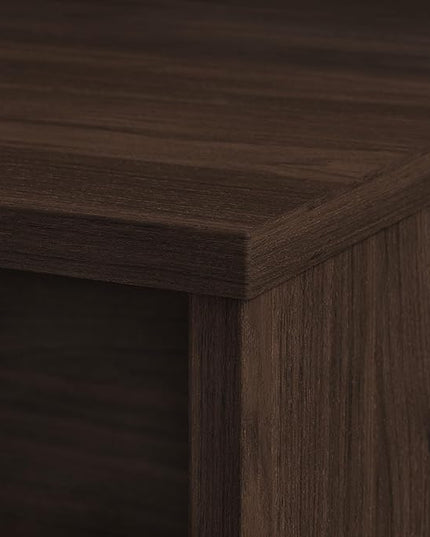 Bush Business Furniture 500 Home-Office-desks, 72W x 24D, Black Walnut - LeafyLoom
