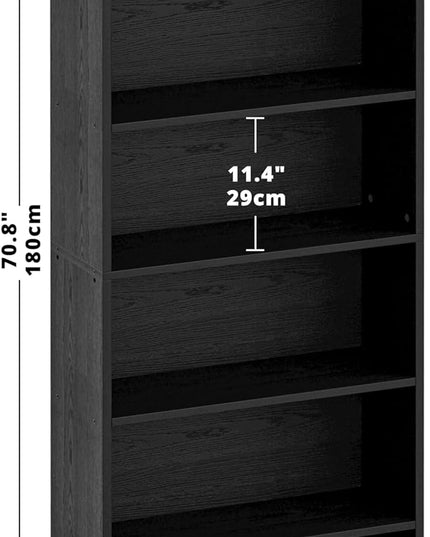 IRONCK Bookshelves and Bookcases Floor Standing 6 Tier Display Storage Shelves 70in Tall Bookcase Home Decor Furniture for Home Office, Living Room, Bed Room - LeafyLoom