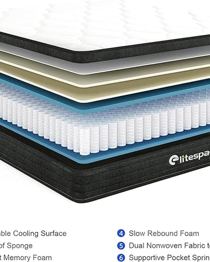 Hybrid Full Mattress,Memory Foam Hybrid 10 Inch Full Size Springs Mattresses,Fits all Bed Frames Full Size Mattress,Medium Firm Feel Mattress,CertiPUR-US. - LeafyLoom