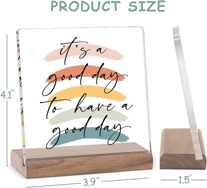 Motivational Office Desk Decor For Women Coworker It‘s A Good Day To Have A Good Day - Inspirational Signs Gifts Aesthetic Office Table Desktop Decorations For Work Desk - LeafyLoom