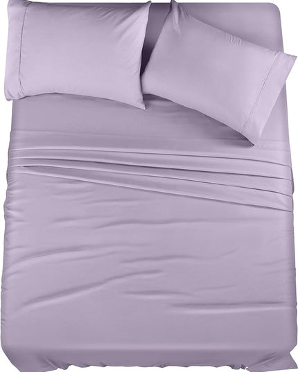 Utopia Bedding Full Bed Sheets Set - 4 Piece Bedding - Brushed Microfiber - Shrinkage and Fade Resistant - Easy Care (Full, Lavender) - LeafyLoom