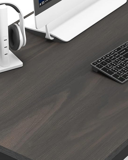 L Shaped Desk, Office Computer Corner Desk, 55 inch Home Gaming Desk Table, Writing Study Workstation with Storage Shelves for Home Office, Space-Saving, Industrial, Espresso - LeafyLoom